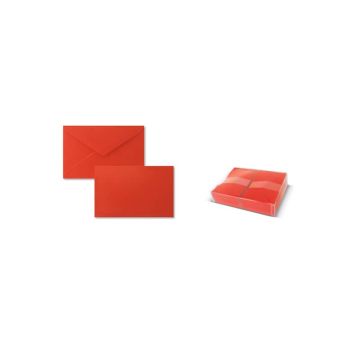 Biglietti con busta Ellebi - Sadoch Dresda "formato 9" 9x14 cm rosso Conf. 100 pezzi - 8319R