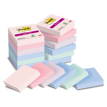 Foglietti Post-it® Super Sticky Soulful - conf. 12 blocchetti da 90 ff Post-it® 47,6x47,6 mm - 622-12SS-SOUL