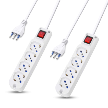 Multipresa con interruttore 16A - cavo 1,5 m - bianco Aigostar a 4 vie P40 184070