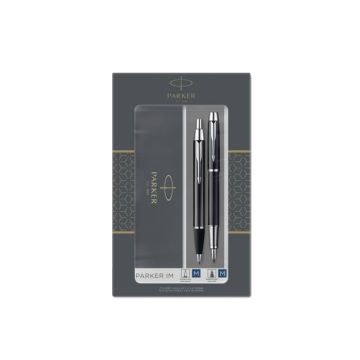 Gift set Duo Parker - Penna a sfera IM Black CT + Stilografica M nero/argento 2093215