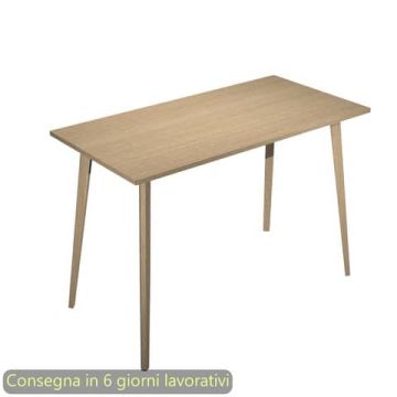 Tavolo alto Woody 160x80xH.105 cm con gambe rovere Artexport piano rovere 6403-DKC-C-AQ