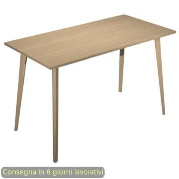 Tavolo alto Woody 180x80xH.105 cm con gambe rovere Artexport piano rovere 6405-DKC-C-AQ