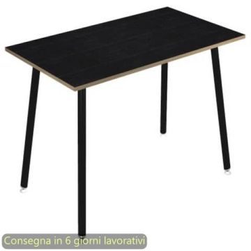 Tavolo alto Skinny Metal 120x80xH.105 cm con gambe met. nere Artexport piano nero 6404-DJC-8C-AQ