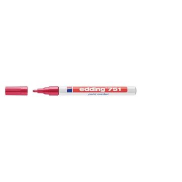 Marcatore a vernice edding 751 punta conica 1-2 mm rosso 4-751002