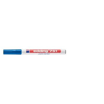 Marcatore a vernice edding 751 punta conica 1-2 mm blu 4-751003