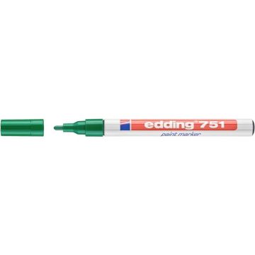 Marcatore a vernice edding 751 punta conica 1-2 mm verde 4-751004