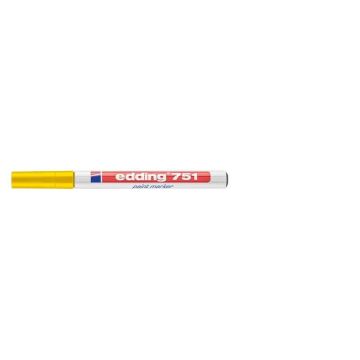 Marcatore a vernice edding 751 punta conica 1-2 mm giallo 4-751005