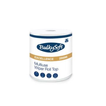 Asciugatutto compact Bulkysoft Premium 3 veli bianco in pura cellulosa - conf. 12 rotoli - 28996.E10
