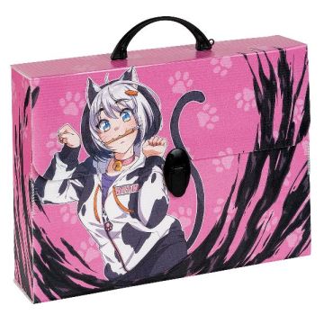 Valigetta in PPL Favorit con stampa Manga 37,5x27x8 cm - soggetti assortiti - 400182746