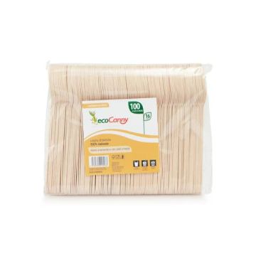 Cucchiai monouso in legno di betulla biodegradabili ecoCanny conf. 100 pz ECO-CA160CU