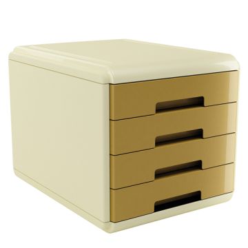 Cassettiera Arda Vintage Caramel 4 cassetti 29,5x38,5xH.28,2 cm ocra - 18P4PCA