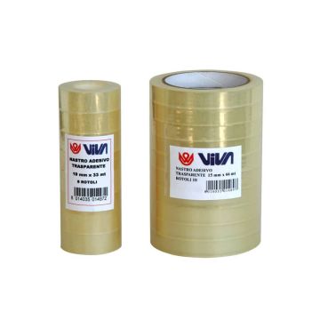 Nastro adesivo trasparente Q-Connect torre conf. 10 pz 15mmx33m - 1180