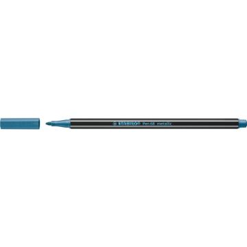 Pennarelli Stabilo Pen 68 metallic 1 mm blu metallizzato - 68/841