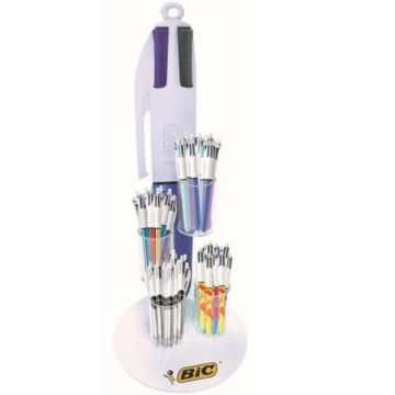 Espositore 96 penne a sfera a scatto Bic 4 Colours Counter 520721