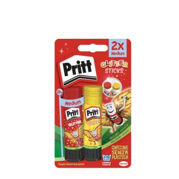 Espositore 12 blister di colla stick Pritt Glitter 20 g blister da 2 pezzi 2744164