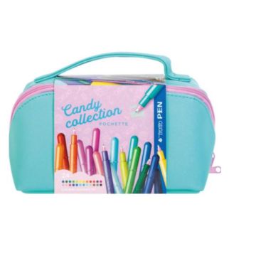 Pochette XL penne Tratto Pen Candy collection - conf. 24 pz - punta sintetica - F813600
