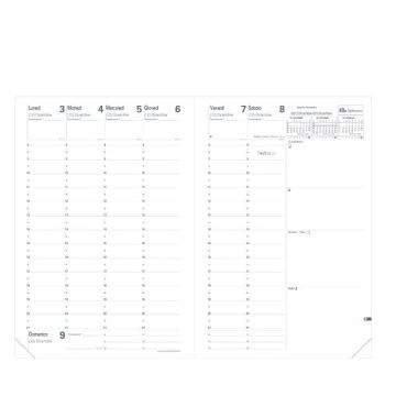 Agenda settimanale 2025 Quo Vadis Ministro 16x24 cm - Impala nero 01511325MQ