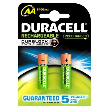 Pile Duracell Stilo AA in blister da 2 pile ricaricabili DU74
