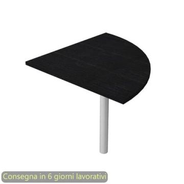 Raccordo angolare 90° gamba grigio all. per scrivanie Presto 80x80xH.69,5 cm Artexport nero venato frassino - 313-11_8
