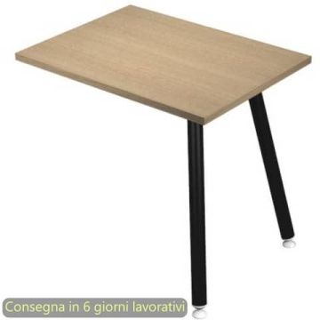 Allungo reversibile per scrivanie Skinny Metal 60x80xH.74,4 cm gambe met. nere Artexport piano rovere - 6417-DJA-C-AQ