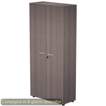 Mobile alto con ante con serratura 80x35xH.180 cm 3 ripiani Presto Artexport frassino toscano - 038-39-75M/F