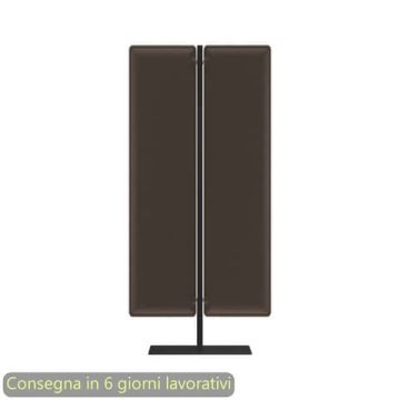 Piantana mobile in metallo nero con 2 pannelli fonoassorbenti antracite Woody Artexport 83,8xH.160 cm BSJ14-IR+BSAM-AQ