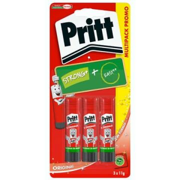Colla stick Pritt Original 11 g in blister da 2+1 GRATIS 1444997