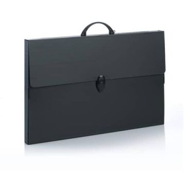 Valigetta in plastica Favorit Every Line Total Black 36,5x56,5x3,5 cm 100501056