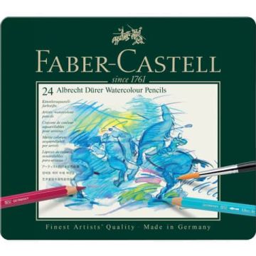 Matite acquerellabili Faber Castell Albrecht Dürer colori assortiti - conf. 24 pezzi - 117524