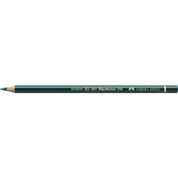 Matite colorate permanenti Faber Castell Polychromos mina 3,8 mm conf. 6 pezzi - verde abete - 110267
