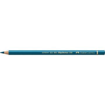 Matite colorate permanenti Faber Castell Polychromos mina 3,8 mm conf. 6 pezzi - elio turchese - 110155