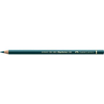 Matite colorate permanenti Faber Castell Polychromos mina 3,8 mm conf. 6 pezzi - verde cobalto intenso - 110158