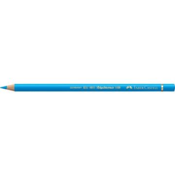 Matite colorate permanenti Faber Castell Polychromos mina 3,8 mm conf. 6 pezzi - blu ftalico medio - 110152
