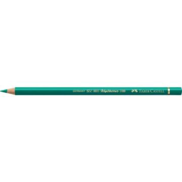 Matite colorate permanenti Faber Castell Polychromos mina 3,8 mm conf. 6 pezzi - verde ftalico - 110161