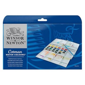 Acquarello tascabile Winson & Newton Cotman 24 mezzi godet assortiti - 0390376