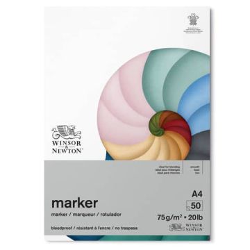 Carta in blocco per marker Winsor&Newton formato A4 75 gr - 50 fogli - 6002008