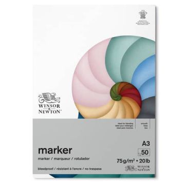 Carta in blocco per marker Winsor&Newton formato A3 75 gr - 50 fogli - 6002009