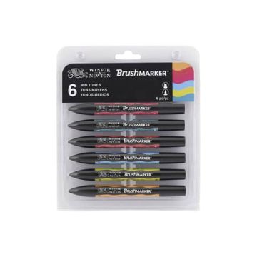 Pennarelli doppia punta Winsor&Newton brush toni medi - 0290124