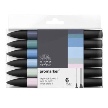 Pennarelli doppia punta Winsor&Newton 6 colori skyscape - 0290118
