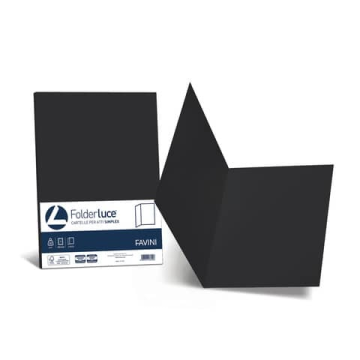 Cartellina semplice Favini Folder Simplex Luce&Acqua 200 g/m² 25x34cm conf.50 nero - A50A664