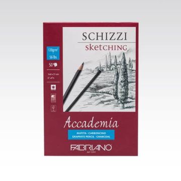 Blocco collato Fabriano ACCADEMIA grana naturale 200 g A5 - 50 fogli 41121421