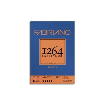 Blocco di carta collato Fabriano 1264 Marker 70g A4 - 19100640