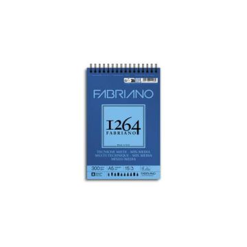 Blocco spiralato tecniche miste Fabriano 1264 - 300 g A5 - 15 fogli 19100642