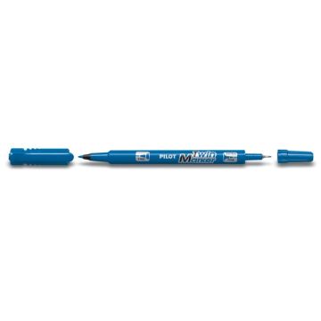 Marcatore permanente Pilot TWIN Begreen doppia punta in fibra 0,8/2 mm - blu 040316