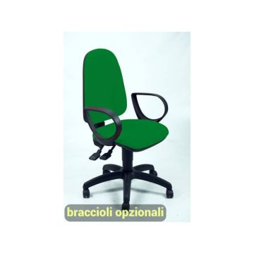Sedia operativa girevole Unisit Team TMSY Eco smart - schiuma sagomata - rivestimento Eco verde - TMSY/EV