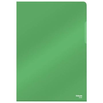 Cartella lucid ad L in PVC Esselte Crystal 220x310 mm conf. da 25 pezzi Esselte verde - 554360