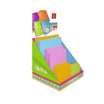 Espositore 20 quaderni spriralati Pigna Skip PPL Fluo - vari formati colori assortiti - 0231569 00