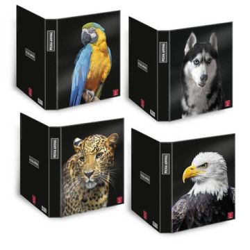 Raccoglitore ad anelli Pigna Animal - A4 27 x 32 cm 4 anelli Ø 30 mm dorso 30 mm fantasie assortite - 0232048