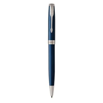 Penna a sfera Parker Sonnet punta M inchiostro nero Parker Subtle Blue CT 1931536