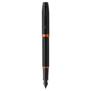 Penna stilografica Parker IM Vibrant Ring punta F inchiostro blu Parker Orange - 2172943